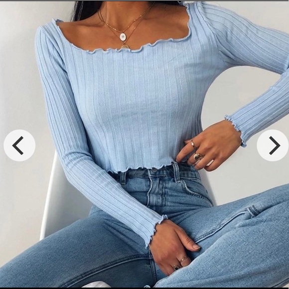 Cropped blue top - Picture 1 of 1